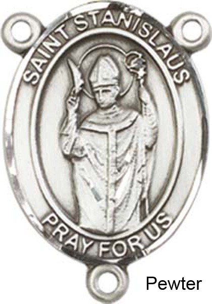 St. Stanislaus Rosary Centerpiece Sterling Silver or Pewter - Pewter