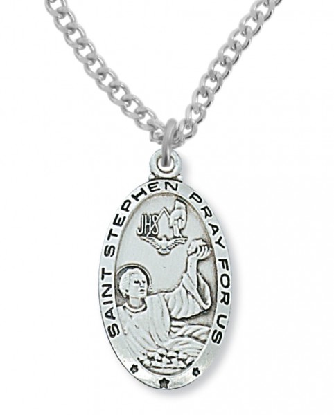 Men's St. Stephen Medal Sterling Silver - Silver
