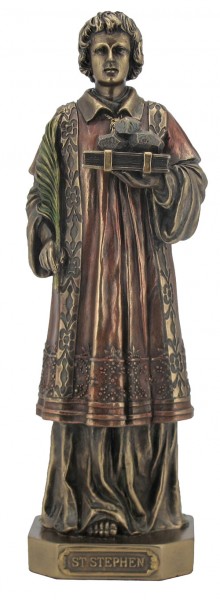 St. Stephen Statue, Bronzed Resin - 9 inch - Bronze