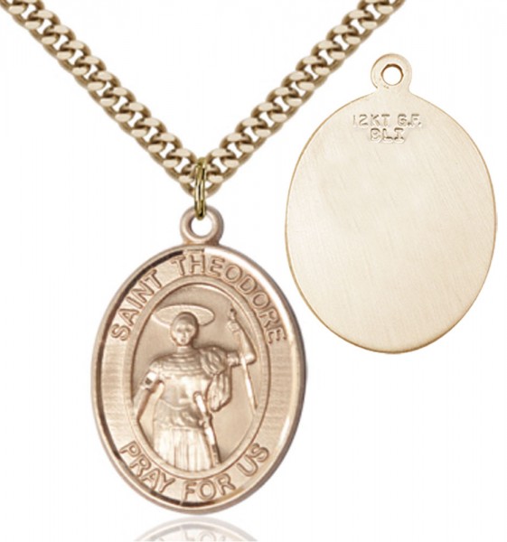 St. Theodore Stratelates Pendant - 14KT Gold Filled