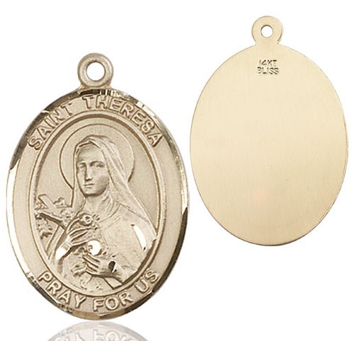 St. Theresa Medal - 14K Solid Gold