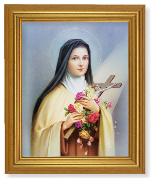 St. Therese 8x10 Framed Print Under Glass - #110 Frame