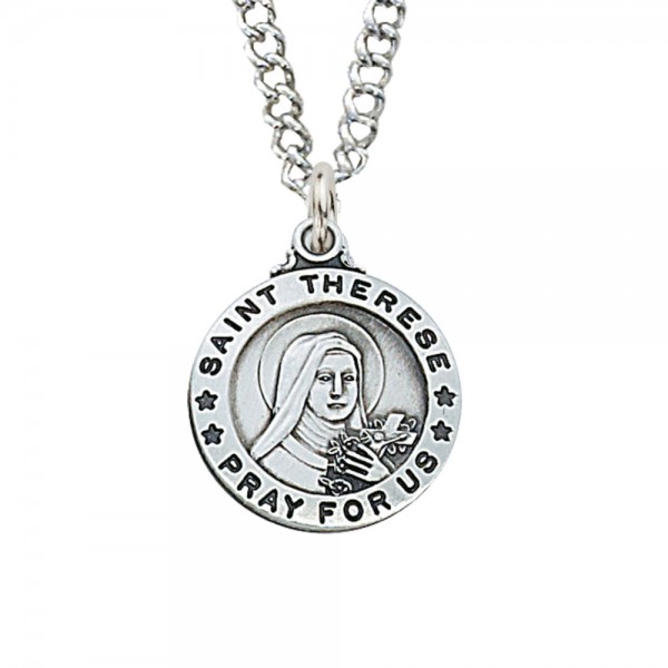 St. Therese Medal - Smaller - Silver