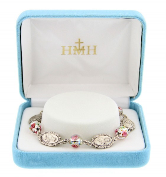 Patron Saint 4 Sizes Extra Small to Large St Therese of Lisieux Bangle Bracelet Catholic Jewelry Confirmation Gift