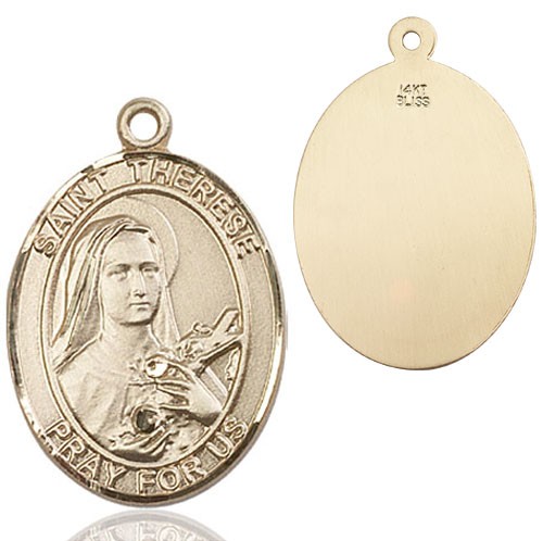 St. Therese of Lisieux Medal - 14K Solid Gold