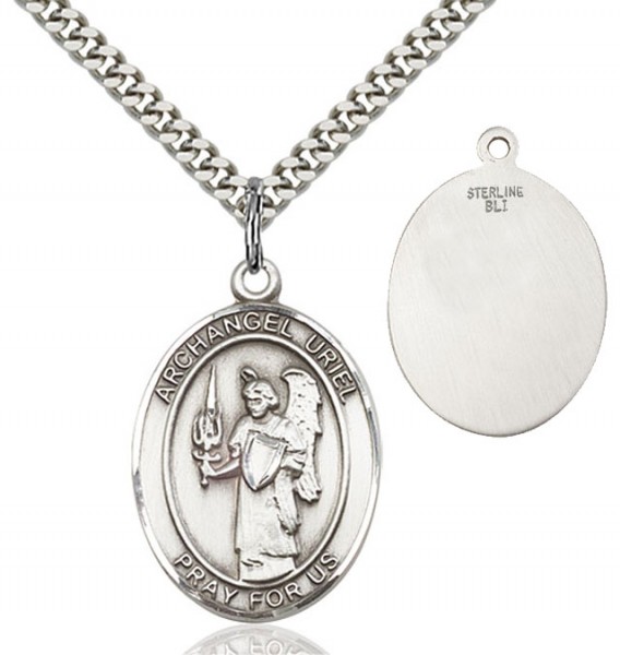 Archangel Uriel Medal - Sterling Silver