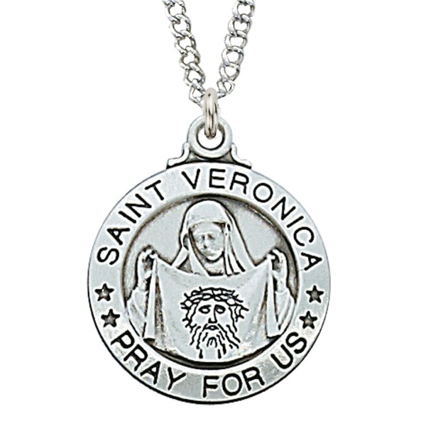 Sterling Patron Saint Veronica Medal 