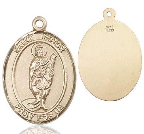 St. Victor of Marseilles Medal - 14K Solid Gold