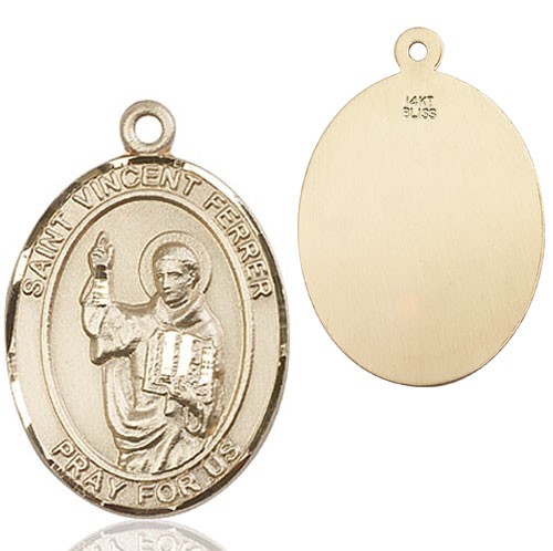 14kt Gold St Vincent Ferrer Medal 