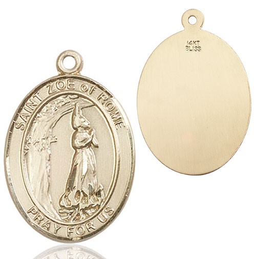 St. Zoe of Rome Medal - 14K Solid Gold