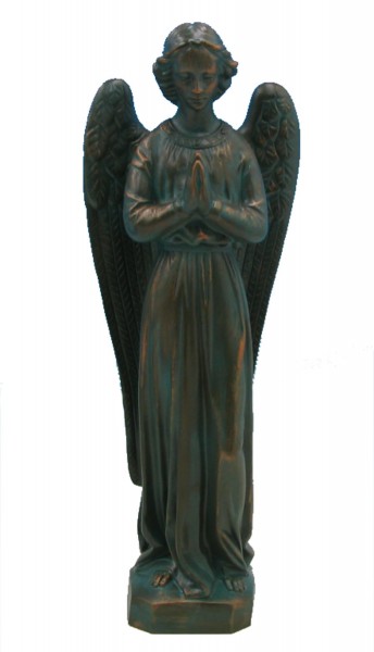 Plastic Praying Angel Statue - 24 inch - Patina