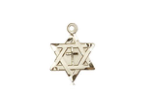 Star of David with Cross Pendant - 14KT Gold Filled