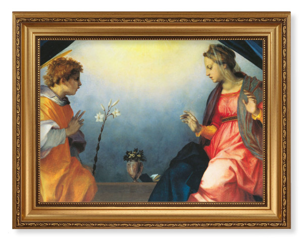 The Annunciation by Andrea del Sarto 12x16 Framed Print Artboard - #131 Frame