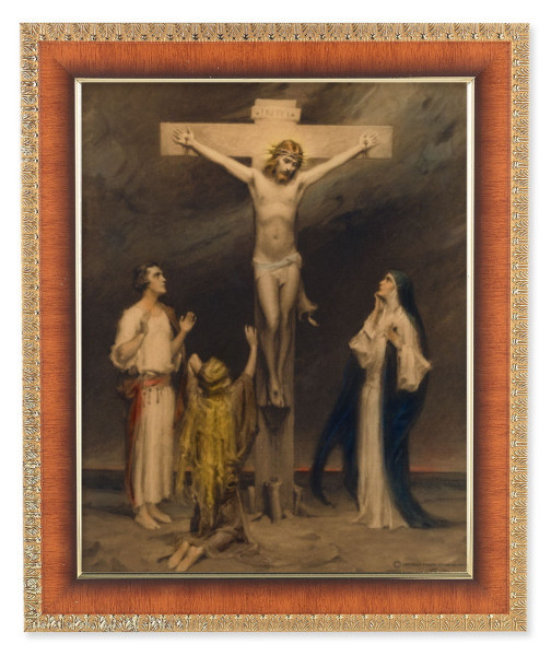 The Crucifixion of Christ 8x10 Framed Print Under Glass - #122 Frame