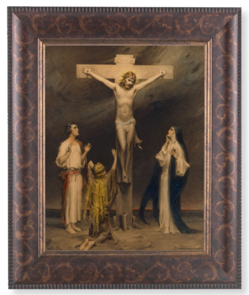 The Crucifixion of Christ 8x10 Framed Print Under Glass - #124 Frame