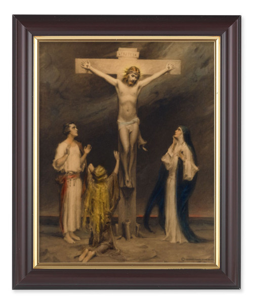 The Crucifixion of Christ 8x10 Framed Print Under Glass - #133 Frame