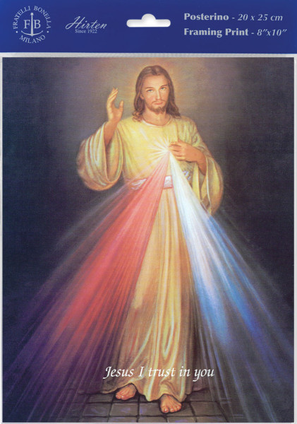 The Divine Mercy Print - Sold in 3 Per Pack - Multi-Color