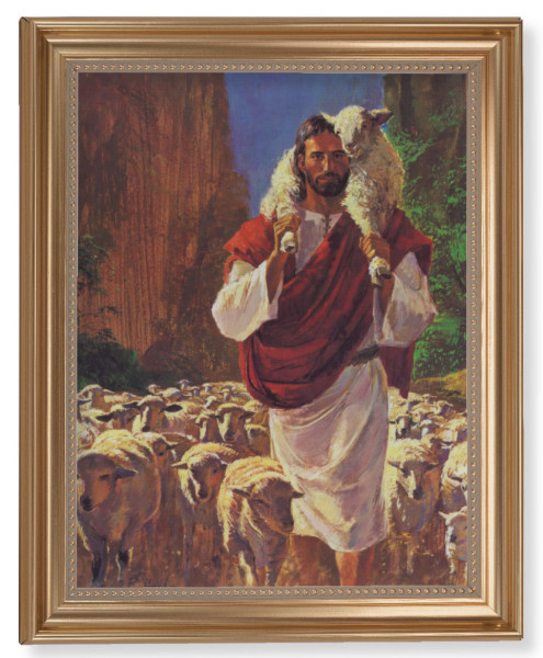 The Good Shepherd by Hook 11x14 Framed Print Artboard - #129 Frame