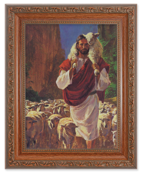 The Good Shepherd by Hook 6x8 Print Under Glass - #161 Frame