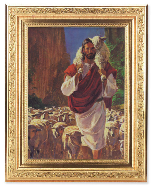 The Good Shepherd by Hook 6x8 Print Under Glass - #162 Frame