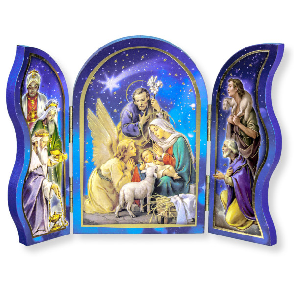 Triptych - Holy Family Plaque - Full Color