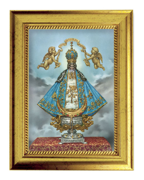 Virgin San Juan 5x7 Print in Gold-Leaf Frame - Full Color