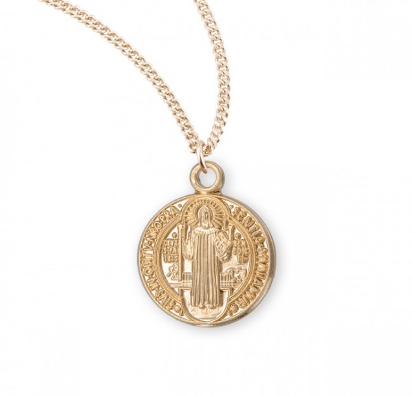 Child's Petite St. Benedict Pendant - Gold Plated