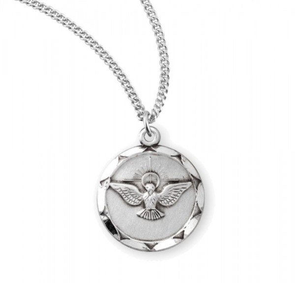 Women's Scalloped Edge Dove Necklace - Sterling Silver