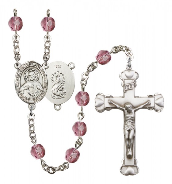 Women's Scapular Birthstone Rosary - Amethyst