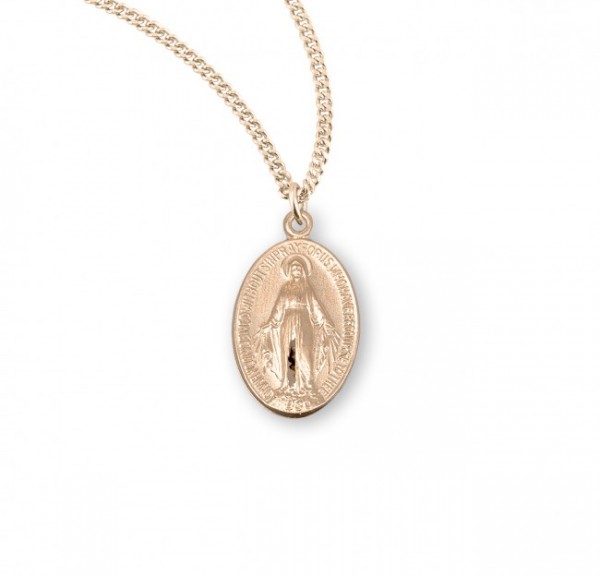 Women's Simple Miraculous Pendant with Chain - Gold Plated