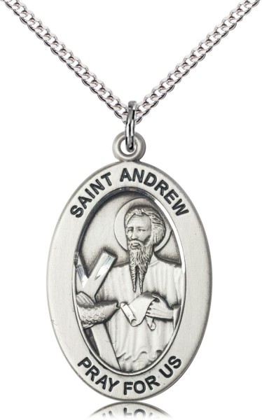 Women's St. Andrew of Scotland Necklace - Sterling Silver
