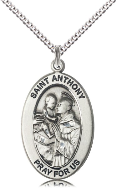 Women's St. Anthony of Lost Articles Necklace - Sterling Silver
