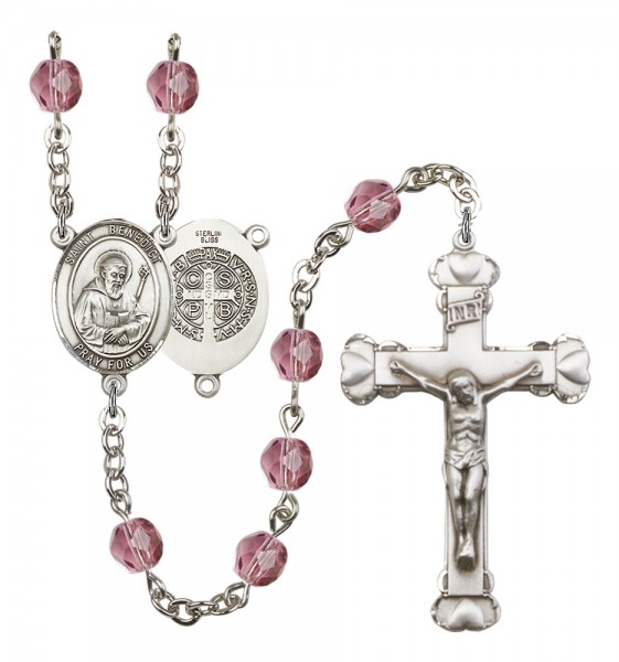 Women's St. Benedict Birthstone Rosary - Amethyst