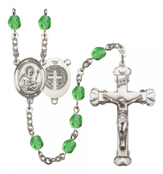 Women's St. Benedict Birthstone Rosary - Peridot
