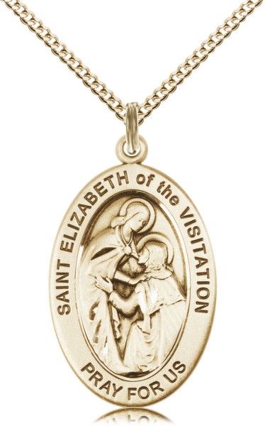 Women's St. Elizabeth of Expectant Mothers Necklace - Gold Filled