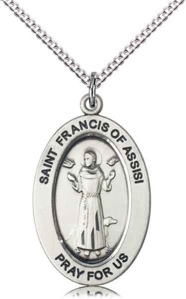 Women's St. Francis of the Animals Necklace - Sterling Silver