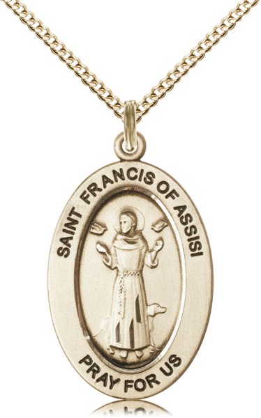 Women's St. Francis of the Animals Necklace - Gold Filled