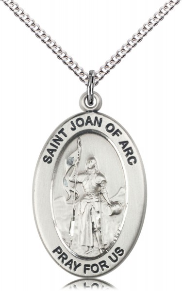 Women's St. Joan of Arc of Soldiers Necklace - Sterling Silver