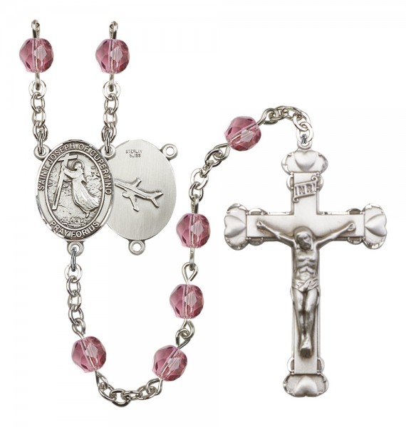 Women's St. Joseph of Cupertino Birthstone Rosary - Amethyst