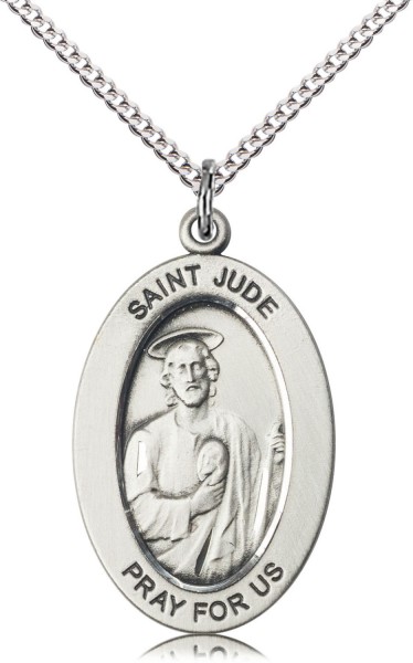 Women's St. Jude of Desperate Situations Necklace - Sterling Silver