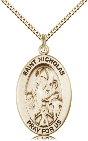 Women's St. Nicholas of Children Necklace - Gold Filled