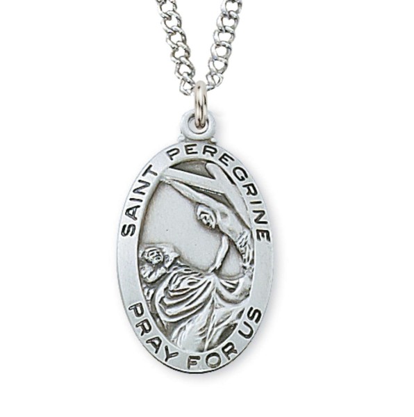 Women's St. Peregrine Medal Sterling Silver - Silver