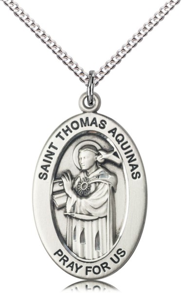 Women's St. Thomas Aquinas of Students Necklace - Sterling Silver