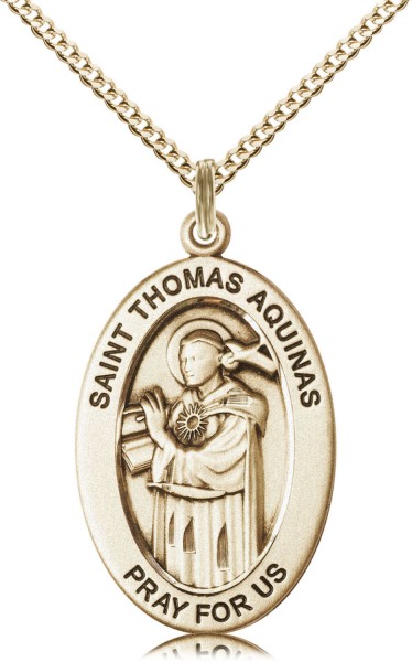 Women's St. Thomas Aquinas of Students Necklace - Gold Filled