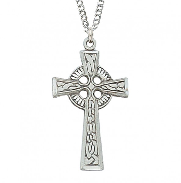 Women's Narrow Celtic Cross Sterling Silver - Silver