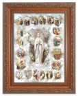 20 Mysteries of the Rosary 6x8 Print Under Glass