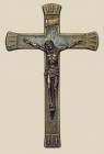 Antiqued Brass Crucifix 7 1/2 inches