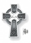 Antiqued Sterling Silver Celtic Cross Lapel Pin