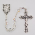 April Clear Glass Bead Rosary