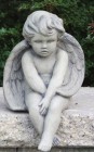 Baby Seated Angel Statue 12 Inches
